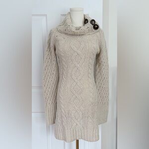 Free People Cream Cowl Neck Sweater